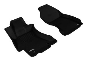 Subaru WRX STI Floor Mats - Front - 3D MAXpider - Kagu - Black - `12-`19 Subaru WRX STI Floor Mats - Front - 3D MAXpider - Kagu - Black - `12-`19
